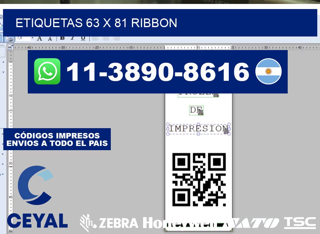 etiquetas 63 x 81 ribbon