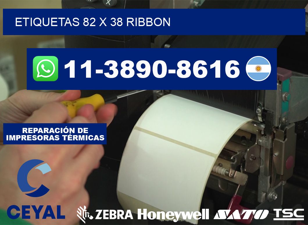 etiquetas 82 x 38 ribbon