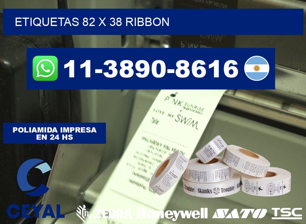 etiquetas 82 x 38 ribbon