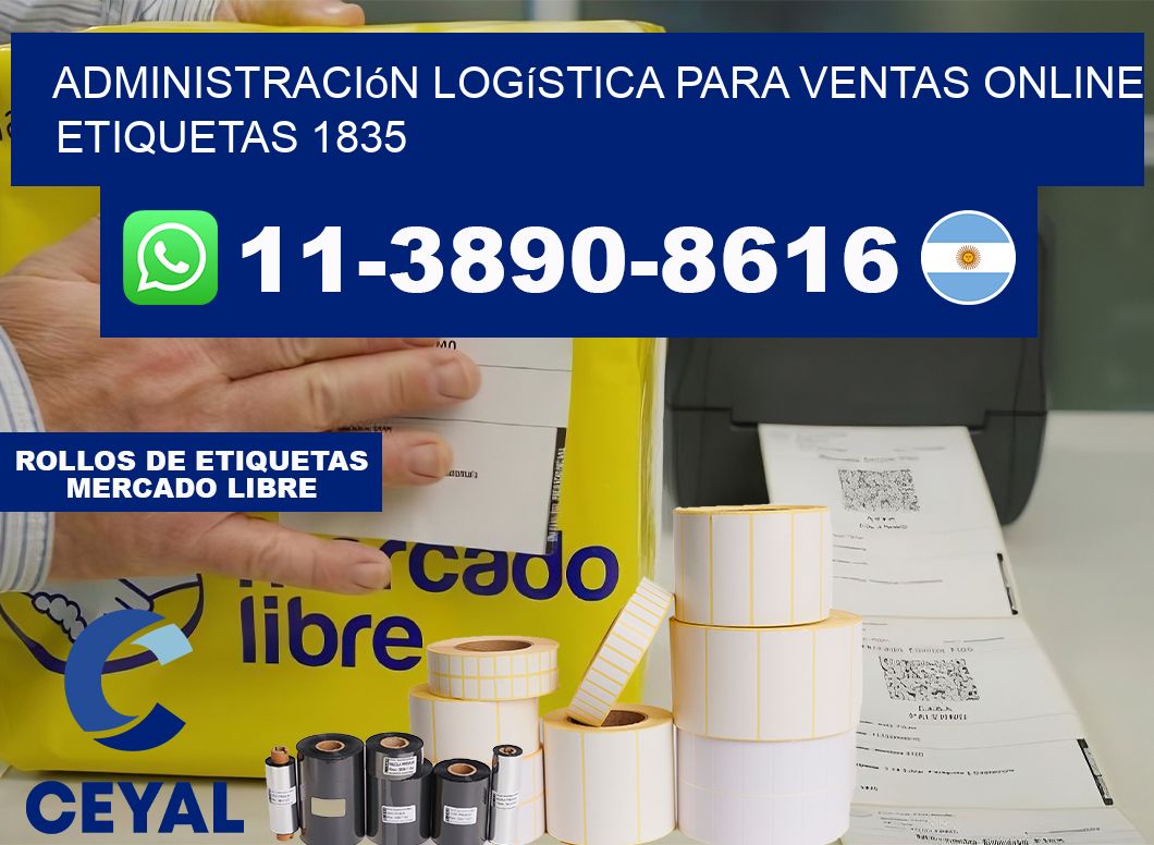 Administración logística para ventas online  etiquetas 1835