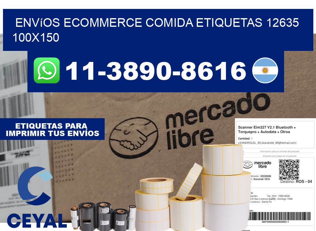 Envíos Ecommerce comida etiquetas 12635 100x150