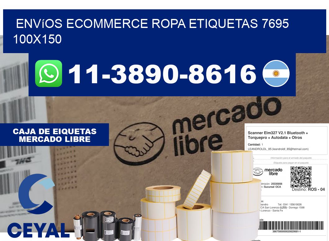 Envíos Ecommerce ropa etiquetas 7695 100x150