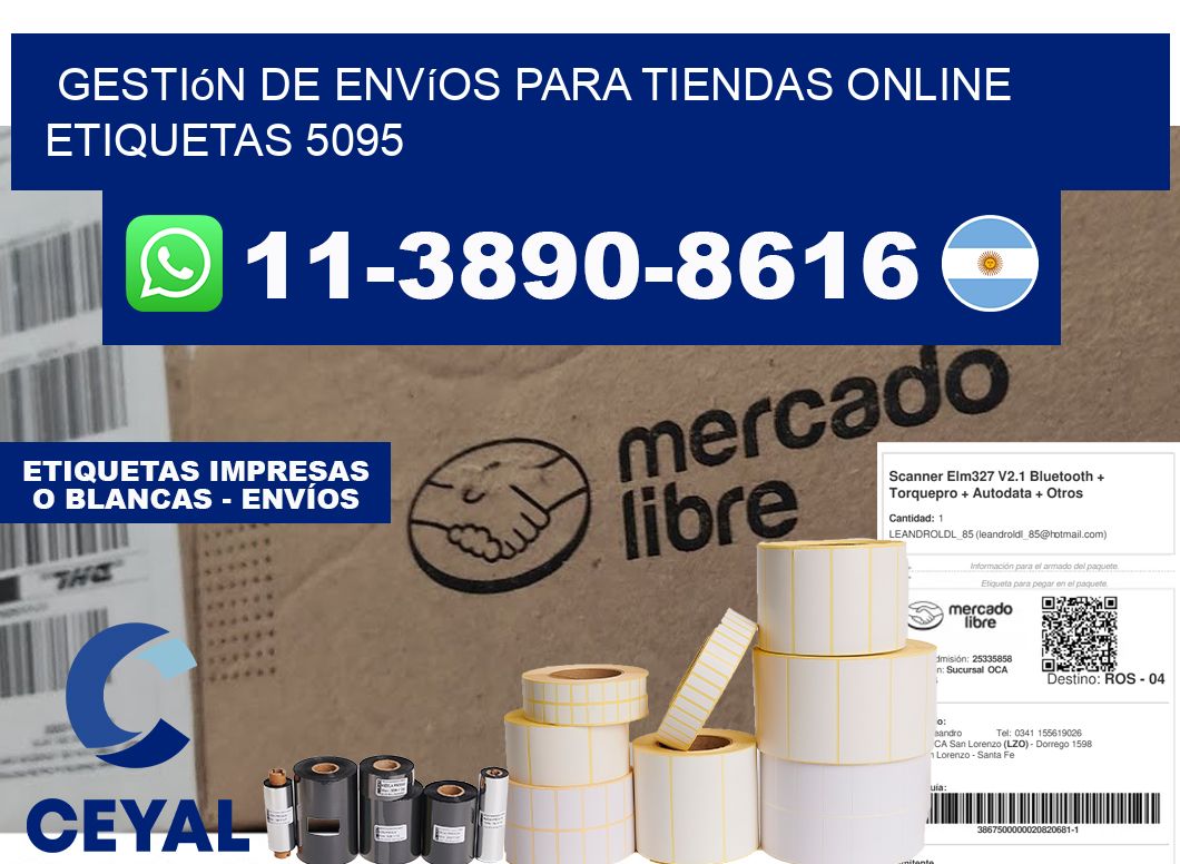 Gestión de envíos para tiendas online  etiquetas 5095