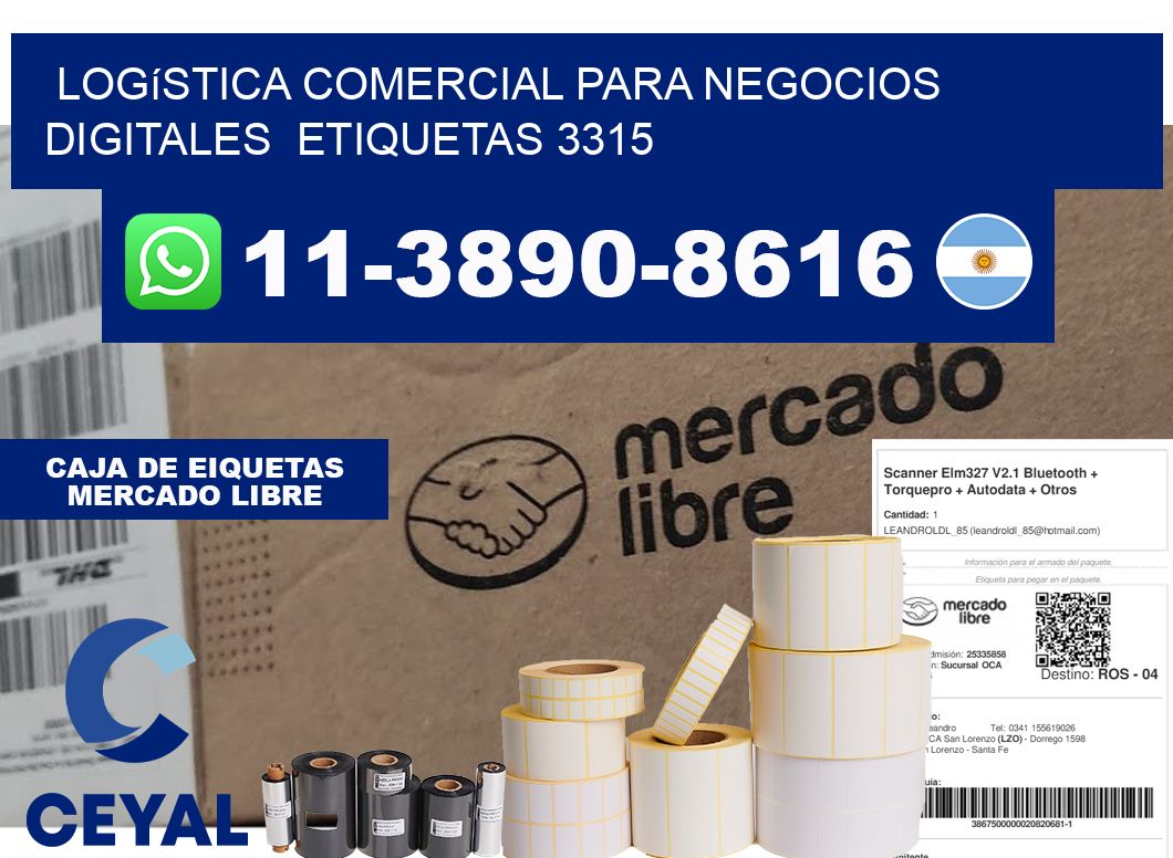 Logística comercial para negocios digitales etiquetas 3315