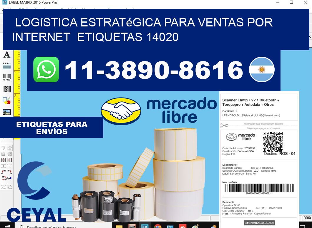 Logística estratégica para ventas por internet  etiquetas 14020