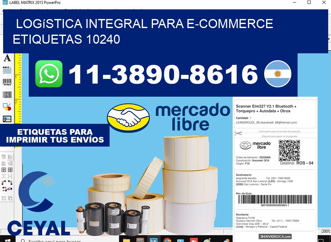 Logística integral para e-commerce etiquetas 10240