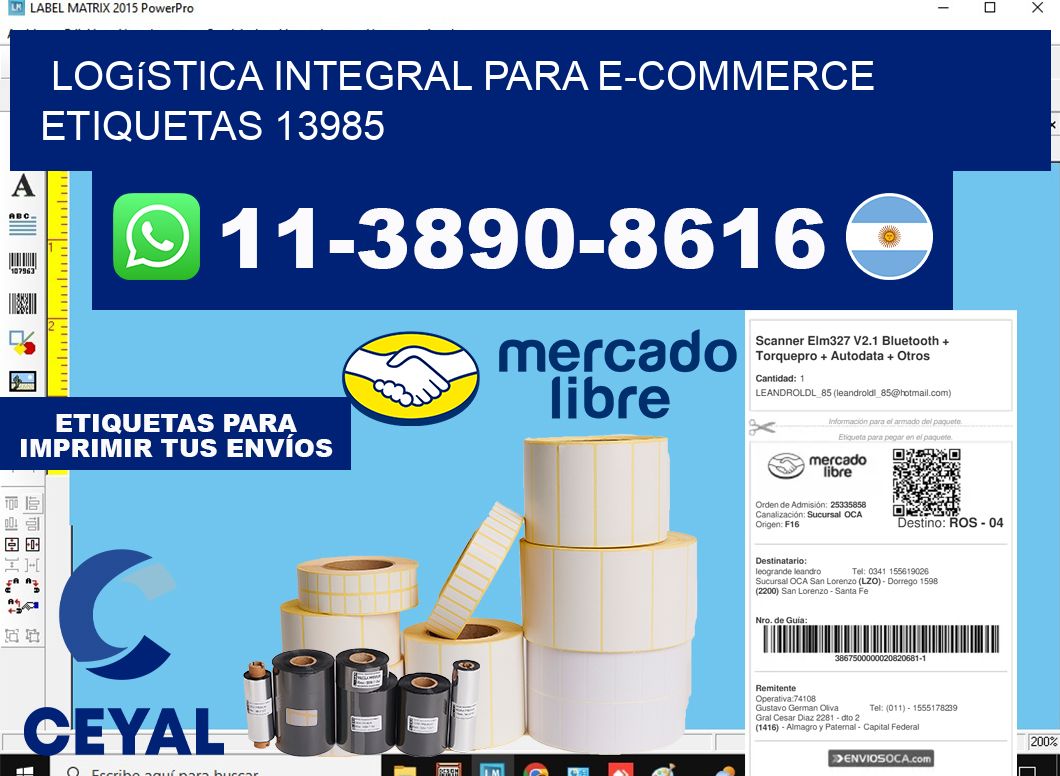 Logística integral para e-commerce etiquetas 13985
