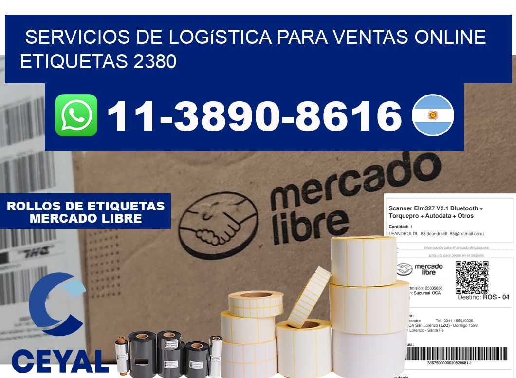 Servicios de logística para ventas online  etiquetas 2380