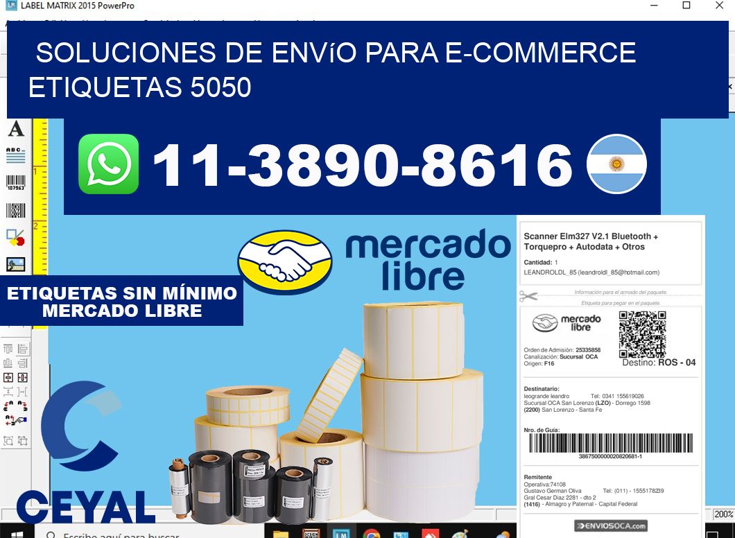 Soluciones de envío para e-commerce  etiquetas 5050