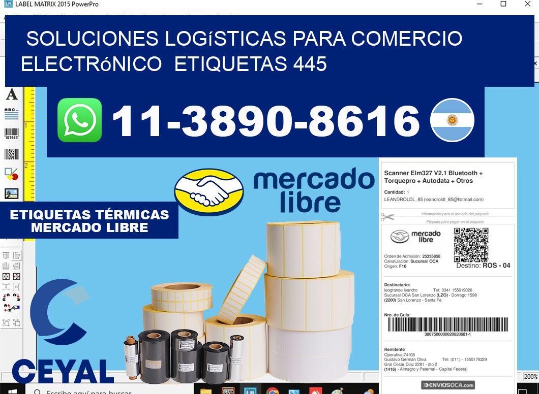 Soluciones logísticas para comercio electrónico  etiquetas 445