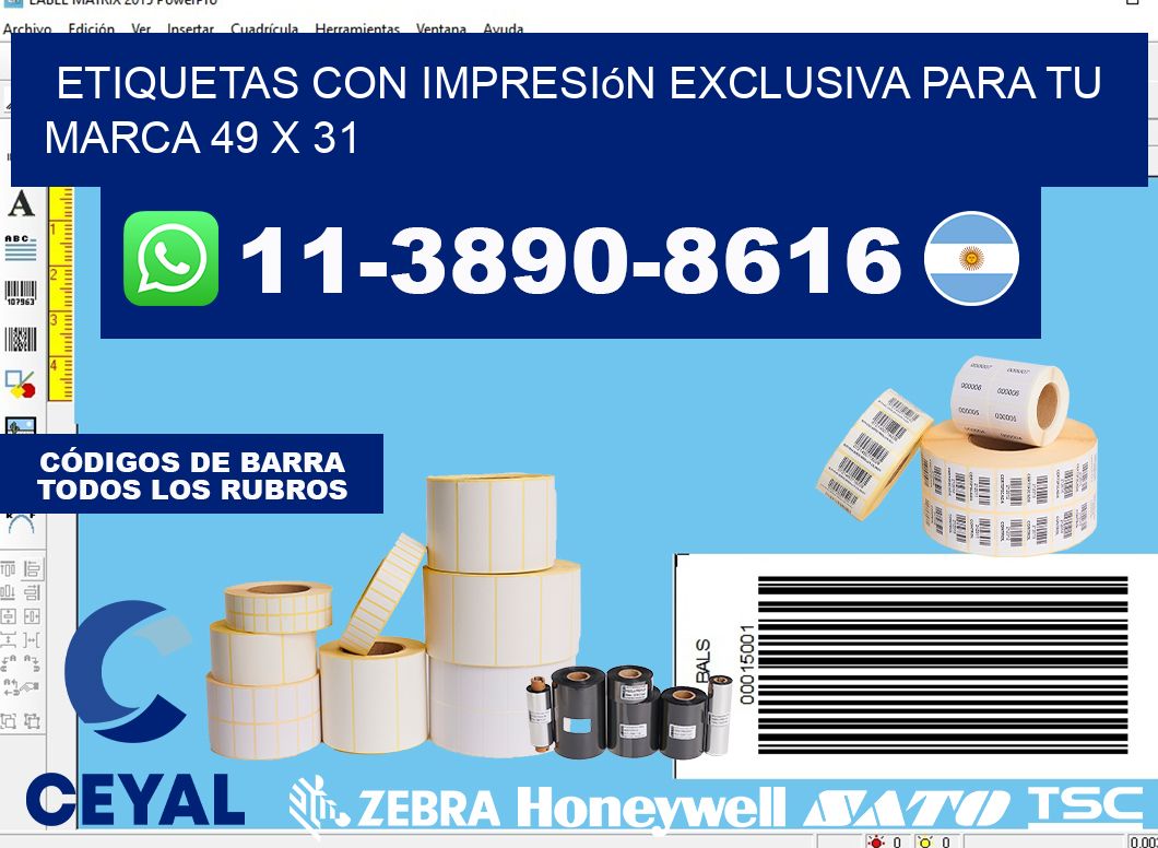 etiquetas con impresión exclusiva para tu marca 49 x 31