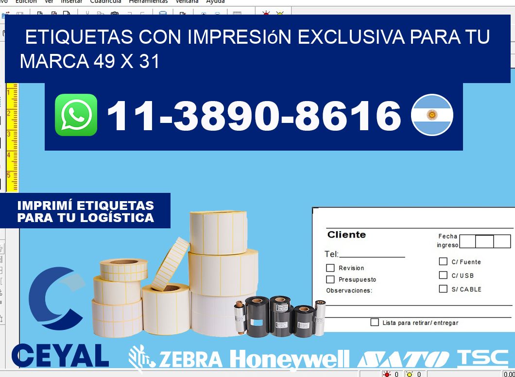 etiquetas con impresión exclusiva para tu marca 49 x 31