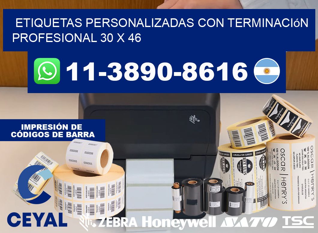 etiquetas personalizadas con terminación profesional 30 x 46