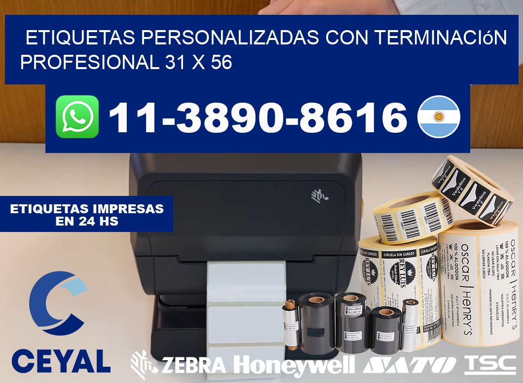 etiquetas personalizadas con terminación profesional 31 x 56