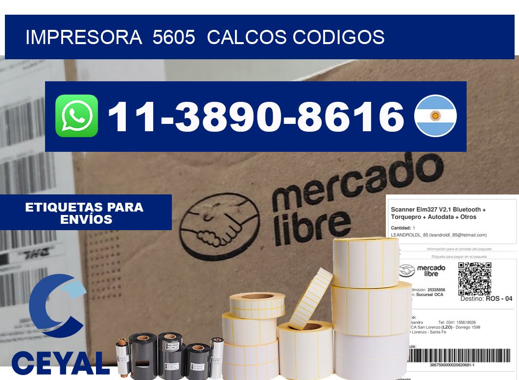 impresora  5605  calcos codigos