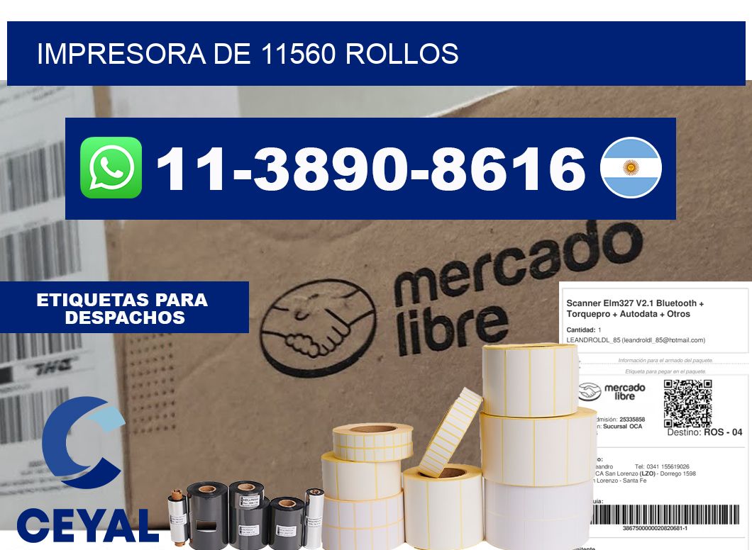 impresora de 11560 rollos