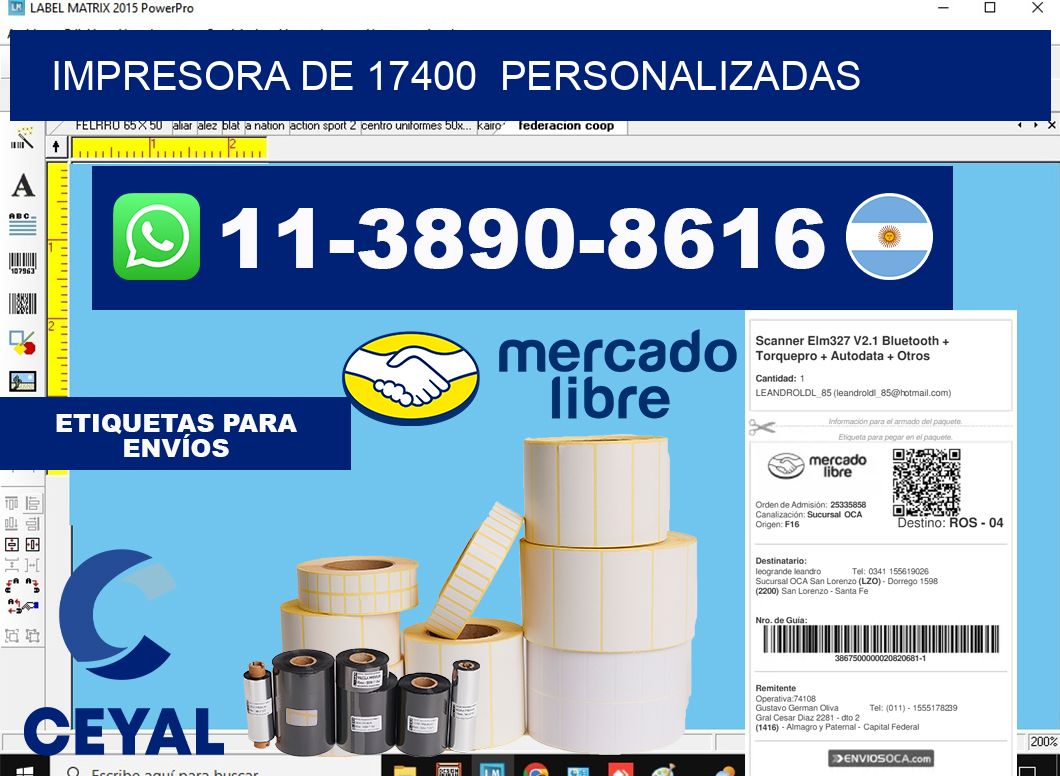 impresora de 17400 personalizadas