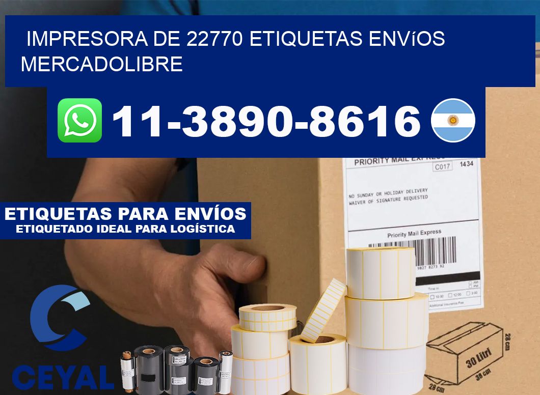 impresora de 22770 etiquetas envíos mercadolibre