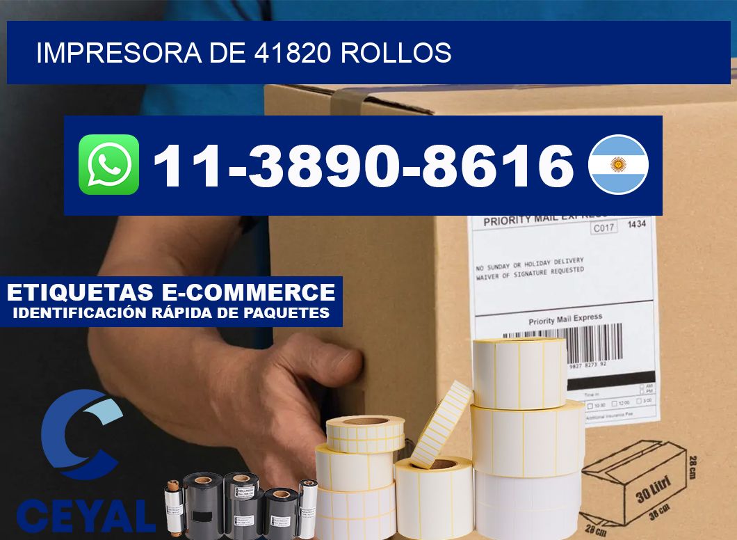impresora de 41820 rollos