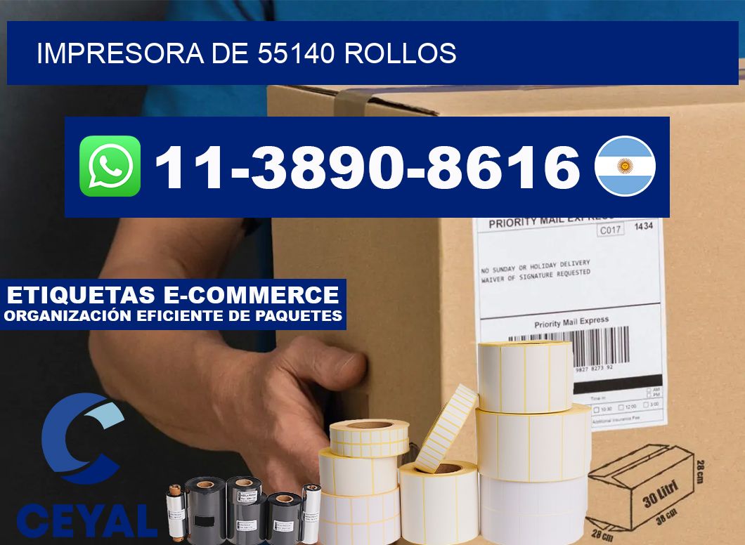 impresora de 55140 rollos