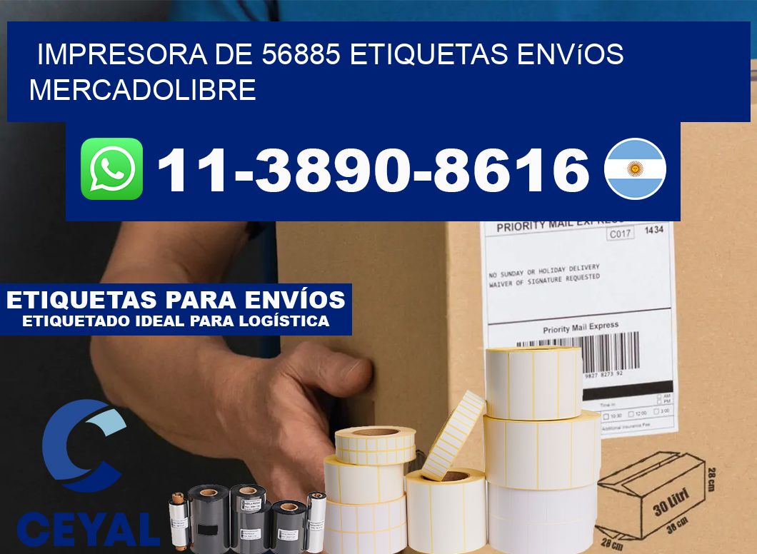 impresora de 56885 etiquetas envíos mercadolibre