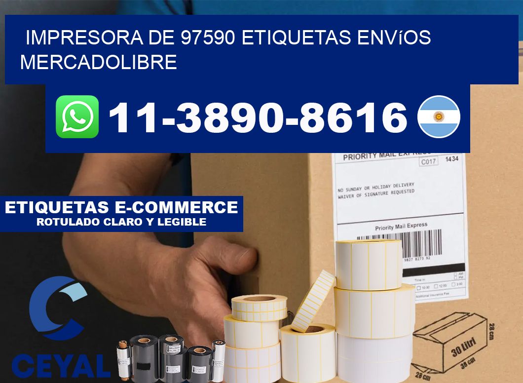 impresora de 97590 etiquetas envíos mercadolibre
