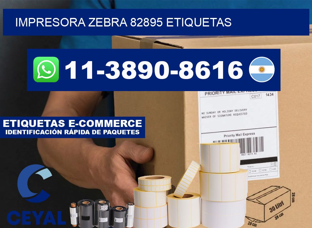 impresora zebra 82895 etiquetas