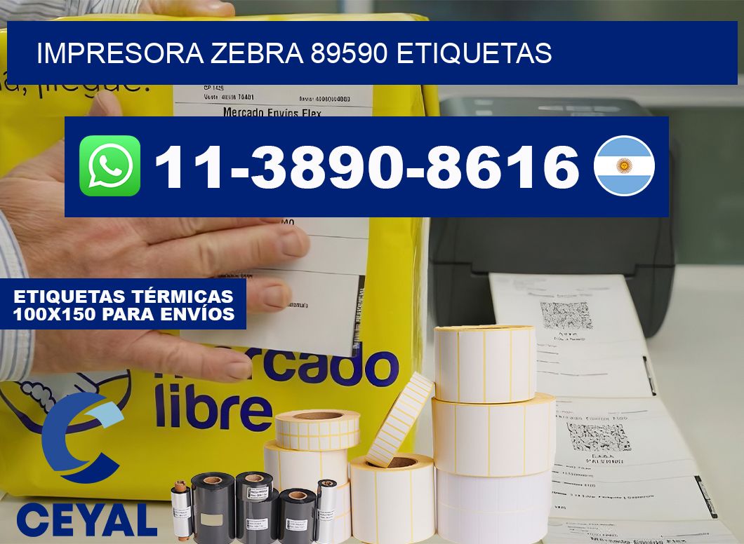impresora zebra 89590 etiquetas
