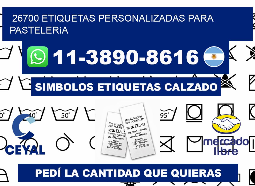 26700 etiquetas personalizadas para pastelería