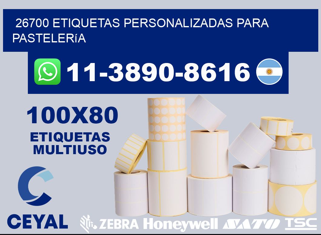 26700 etiquetas personalizadas para pastelería