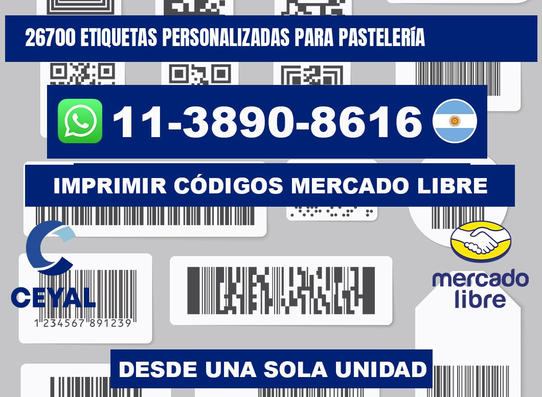 26700 etiquetas personalizadas para pastelería