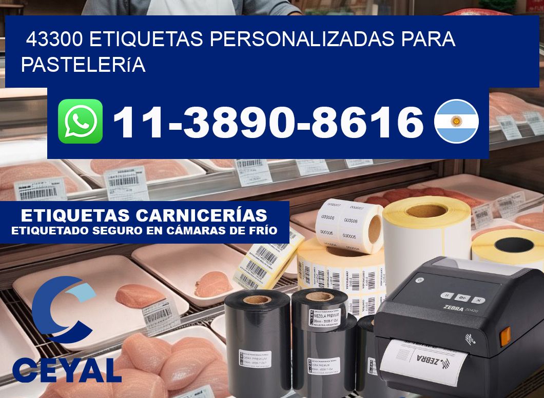 43300 etiquetas personalizadas para pastelería
