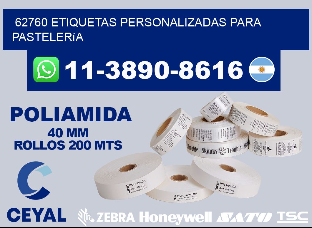 62760 etiquetas personalizadas para pastelería