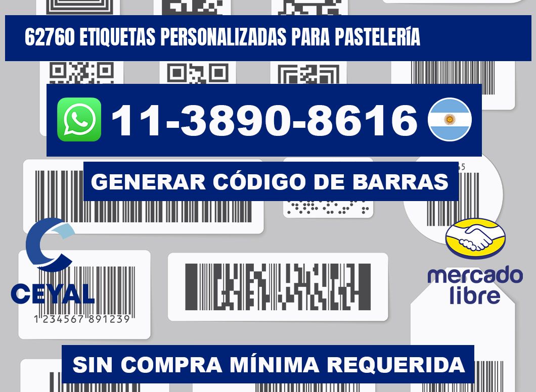 62760 etiquetas personalizadas para pastelería