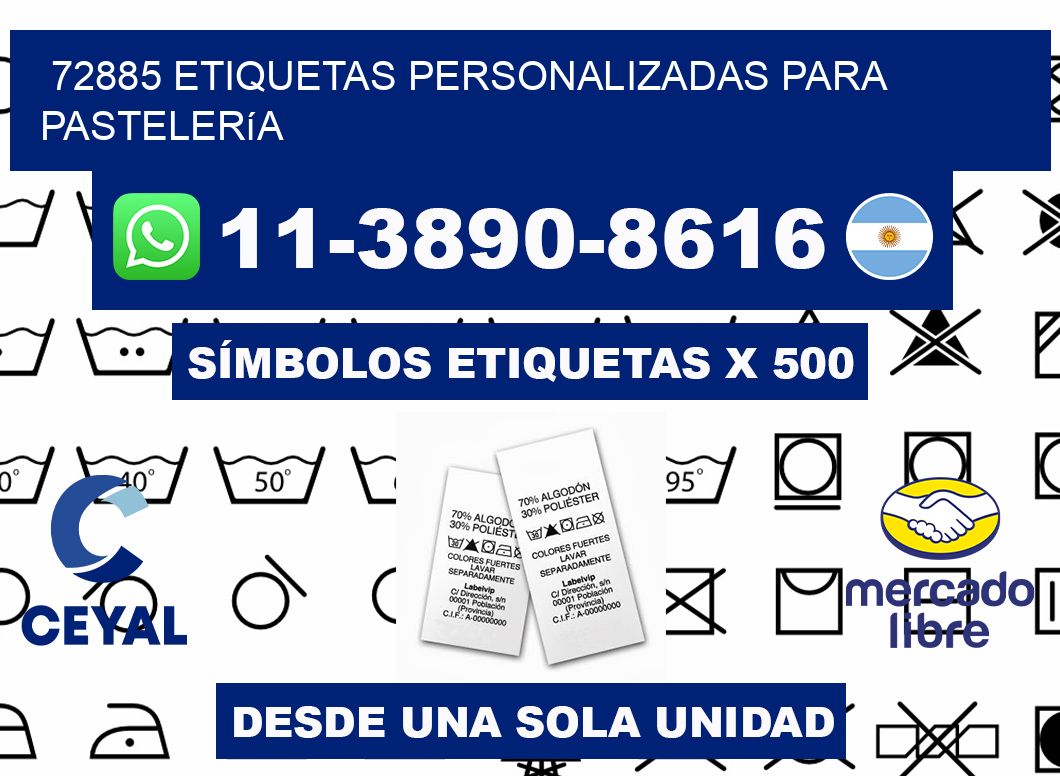72885 etiquetas personalizadas para pastelería