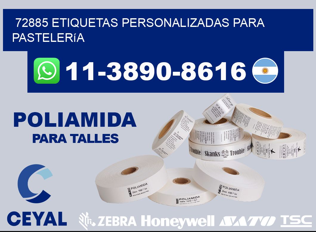 72885 etiquetas personalizadas para pastelería
