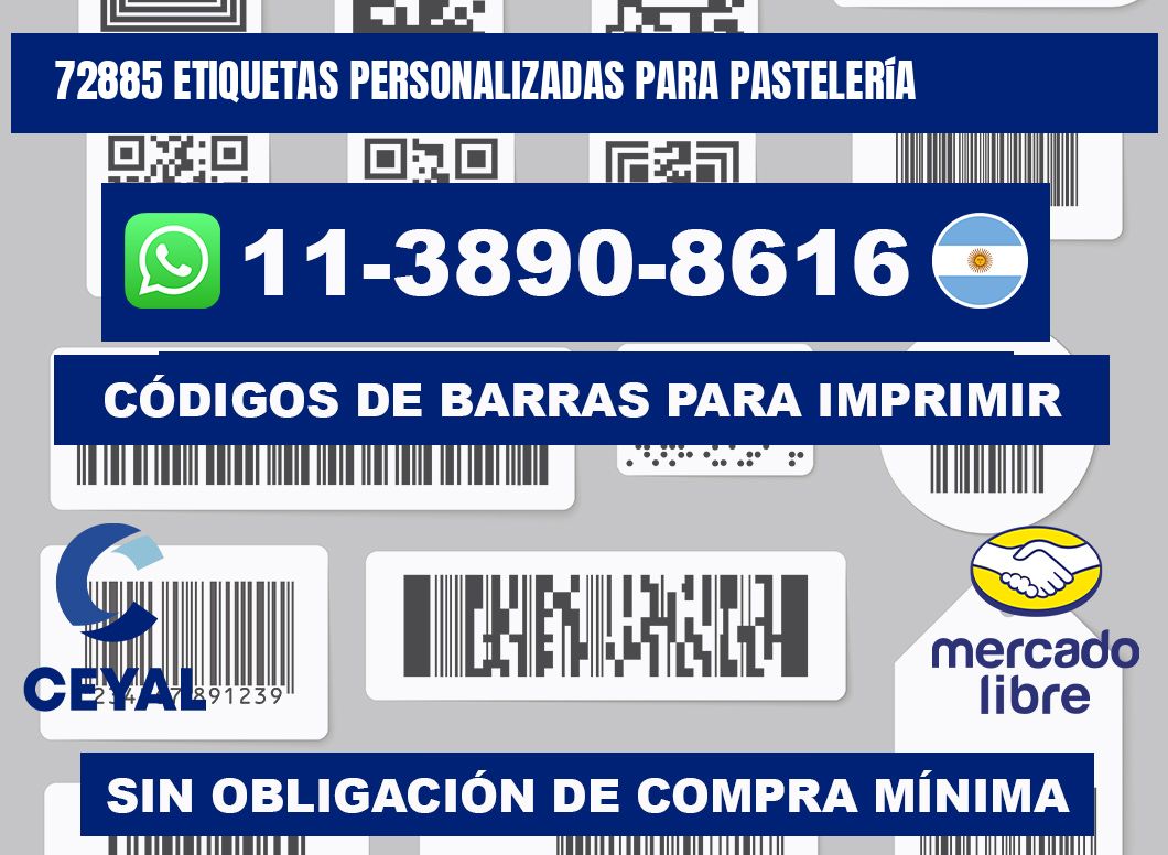 72885 etiquetas personalizadas para pastelería