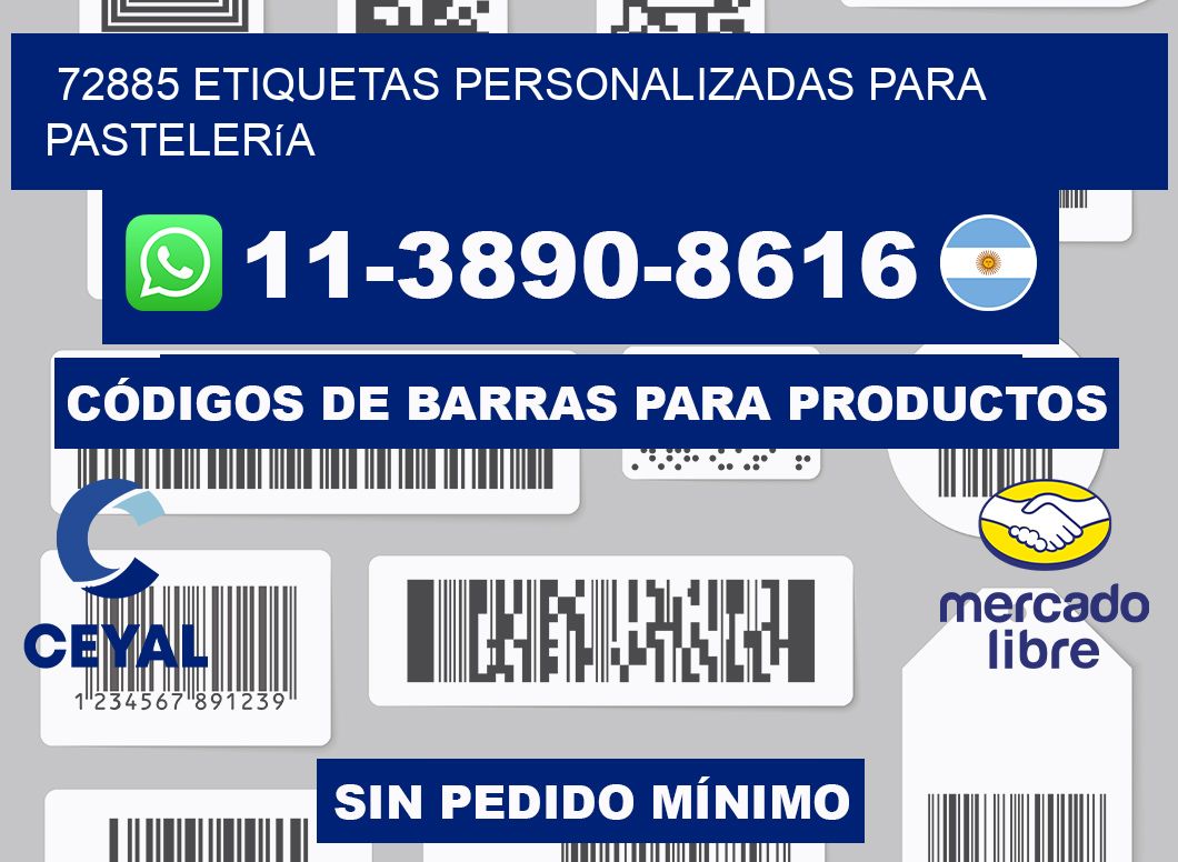 72885 etiquetas personalizadas para pastelería