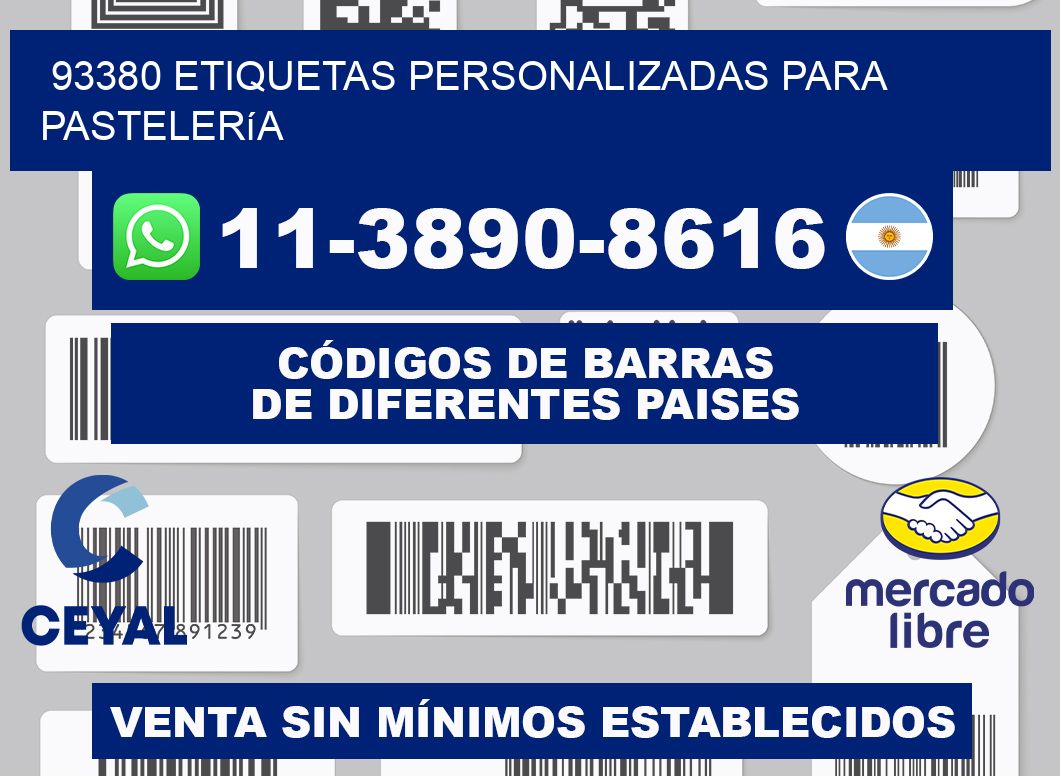93380 etiquetas personalizadas para pastelería