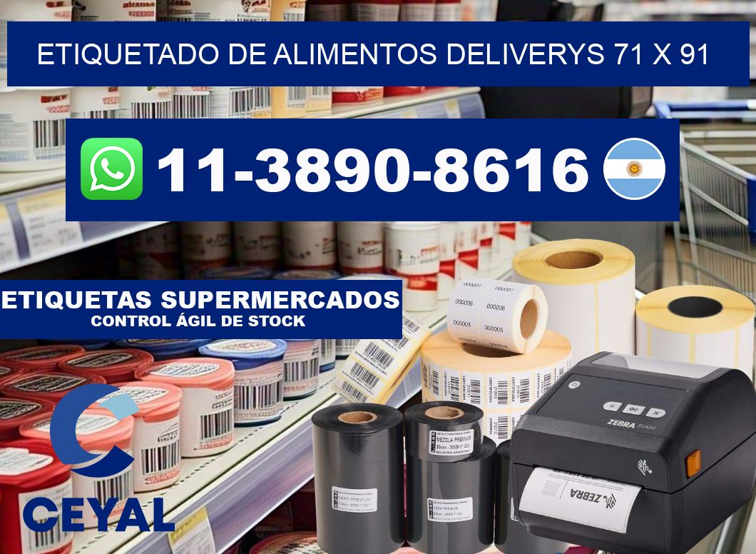 Etiquetado de alimentos deliverys 71 x 91