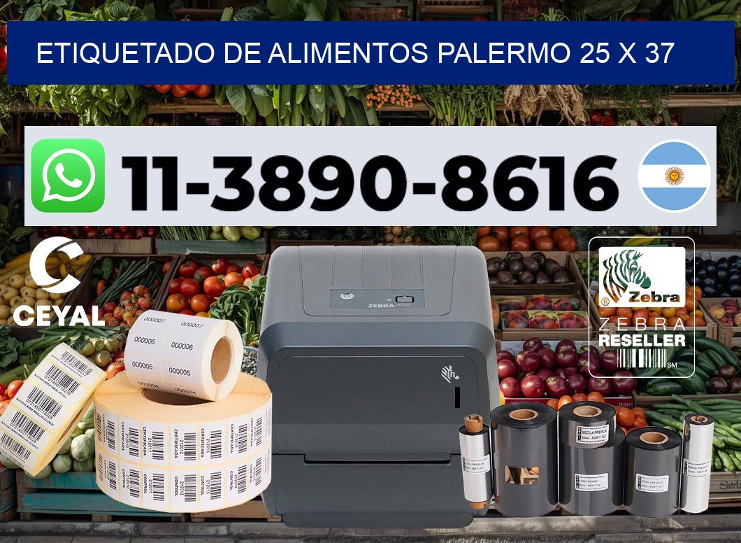 Etiquetado de alimentos palermo 25 x 37
