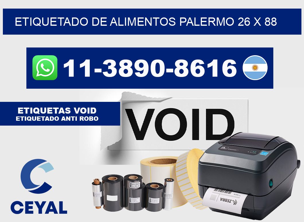 Etiquetado de alimentos palermo 26 x 88