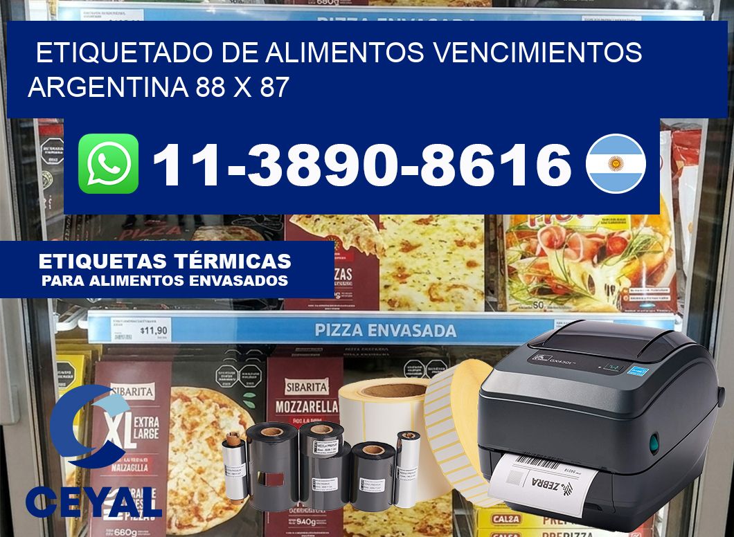 Etiquetado de alimentos vencimientos Argentina 88 x 87