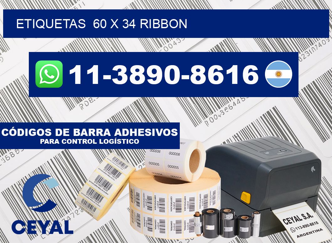 Etiquetas  60 x 34 ribbon