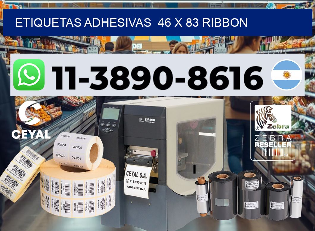 Etiquetas adhesivas  46 x 83 ribbon