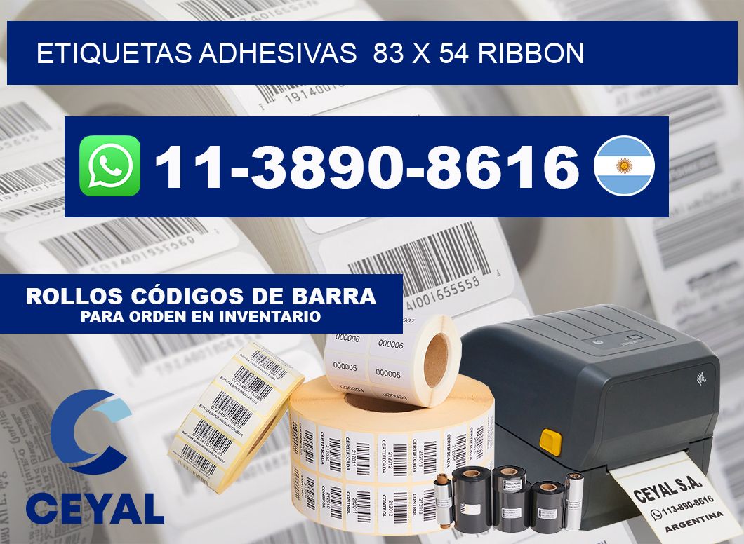 Etiquetas adhesivas  83 x 54 ribbon