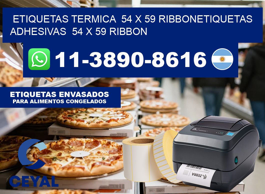 Etiquetas termica  54 x 59 ribbonEtiquetas adhesivas  54 x 59 ribbon
