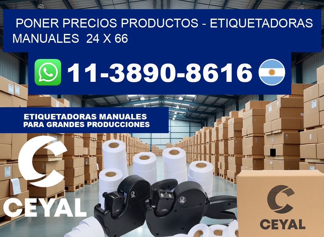 Poner precios productos – Etiquetadoras Manuales  24 x 66