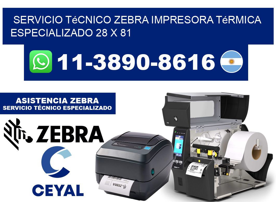 Servicio Técnico Zebra Impresora Térmica Especializado 28 x 81