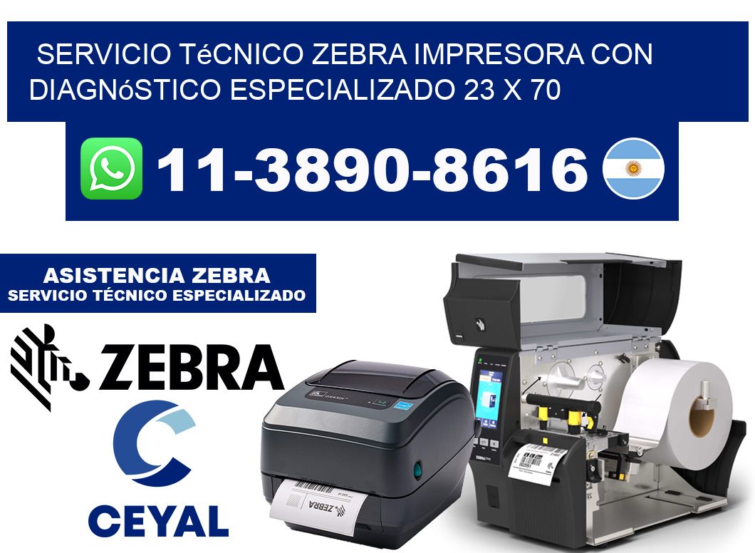 Servicio Técnico Zebra Impresora con Diagnóstico Especializado 23 x 70